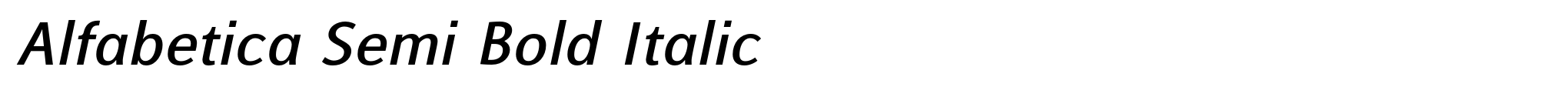 Alfabetica Semi Bold Italic image
